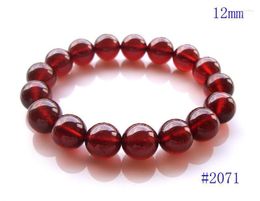 Other Natural Orange Garnet Round Beads Bracelet Women Man Jewellery Accessories Weddings Parties Gift Wynn22