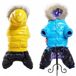 Winter Pet Dog Clothes Super Warm Down Jackets For Small Dogs Thicken Waterproof Puppy Pet Coat Chihuahua Pug Clothing Overalls278S