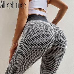 Fitnes Leggings Fashion Patchwork Print High Waist Elastic Push Up Ankle Length Seamless Peach Hip Slim Fit 220325