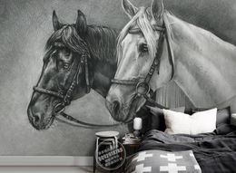 Custom horse Wallpapers Home Living room wallpaper for bedroom walls TV Background Photo pegatinas de pared Wall stickers papel de parede 3d Indoor decorations