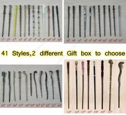 Vintage Magic Wand 41 Styles Magical Wands Party Favour With Gift Box Xmas Halloween Cosplay Gifts 500pcs DAW472