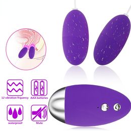 Dual sexy Egg Vibrator Remote Control G-Spot Massage Toy Clitoris Anal Stimulator Vibrating