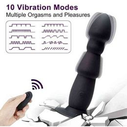 Nxy Anal Toys Wireless Remote Control Rechargeable Silicone Plug with Suction Cup Unisex Adult G spot Massager Vibration Sex Products 220420