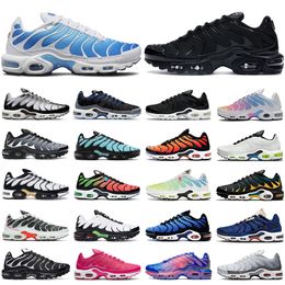 Tn Plus Men Women Running Shoes Triple Black White Royal Green Accents Metallic Silver Pink Prim University Gold Spruce Wolf Grey Mens Outdoor Sneakers