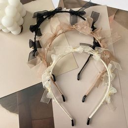 Spring Ribbon Bow Diamond Crystal Headband Fashion Hair Accessories For Women Trend Cute Temperament Hairband Hair Hoop Girl New