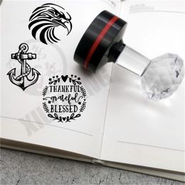 Round Stamp Personalized your own Customized Posensitive ink Stamp Personalized Custom Self Inking Stamp Rubber Stamps 220628