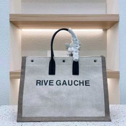 2023 Women Handbag Rive Gauche Tote Shopping Bag Handbags Top Linen Large Beach Bags Designer Travel Crossbody Shoulder