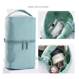 swim stuff Canada - Multifunctional storage makeup bag Portable travel cylinder hand wash bag five color folding Cosmetic bags250o