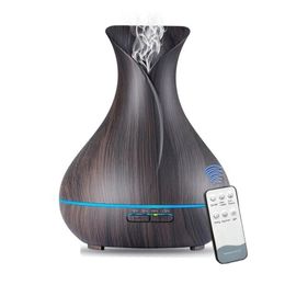 500ML Ultra Remote Control Air Humidifier Aroma Diffuser 7 Color Changing LED Light Smart Electric Essential Oil Y200416