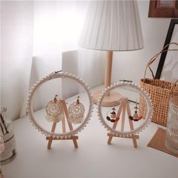 Storage Boxes & Bins Girl Heart Desktop Lace Earrings Jewellery Home Decoration Display Stand Creative Hanging Net Rack