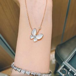 Pendant Necklaces Fashion Elegant Cute Opal Butterfly Chain For Women Korea Party Jewellery Accessories Bridesmaid Gifts 2022Pendant