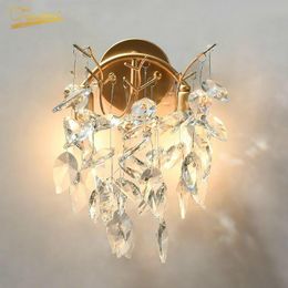 Wall Lamp Nordic Crystal LED Lights Bedroom Sconce Living Room Bedside Dining Home Decorative Loft