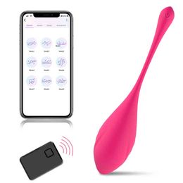 NXY Vibrators 2022 Brand New 9 Frequency Vibration Remote Control App Egg Sex Toys Masturbating g Spot Tadpole Bomb 0411