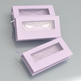 mink vendors Australia - False Eyelashes Wholesale Eyelash Packaging Box Lash Boxes Package Custom Logo Faux Cils Mink Lashes Lavender Magnetic Case Bulk Vendors