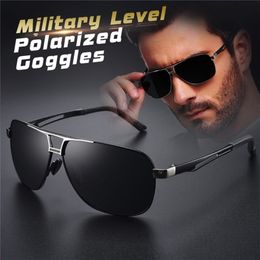 Top Aluminium Magnesium Square Polarised Pochromic Sunglasses Men Sun Glasses Military Safety Driving De Sol Masculino 220513