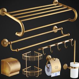 Bath Accessory Set Solid Bathroom Accessories Wall Mounted Products Brass Brushed Antique Hardware Sets Bronze Oiled BrushBath