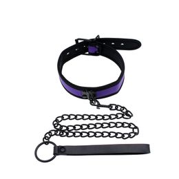 Leather Collar Leash Bondage Adult Slave sexy Neck Ring for Women Men Adults Game Toys Novelty Dog Punk Gothic Belt