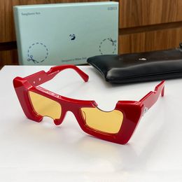 Fashion Offs Weiße Sonnenbrille für Männer und Frauen Designer Classic Black Cutout Frame Brille Schutzlinse mit Originalverpackung Ri3o