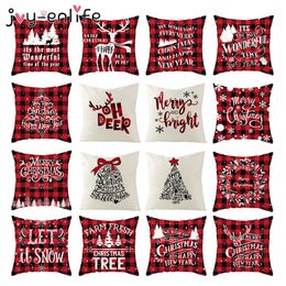 Merry Christmas Pillow Case Decorations For Home Xmas Natal Gifts Ornament Happy Year 45 x 45cm Y201020