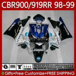 Bodywork For HONDA CBR 900 919 RR CC 98-99 Years Bodys 127No.21 CBR 919RR 900RR KONICA blue 900CC 919CC CBR919 CBR900 RR CBR919RR 98 99 CBR900RR 1998 1999 Fairing Kit