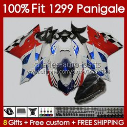 OEM Body For DUCATI Panigale 959 1299 S R 959R 1299R 15-18 Bodywork 140No.17 959-1299 959S 1299S 15 16 17 18 Frame 2015 2016 2017 2018 Injection Mould Fairing red blue stock
