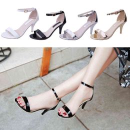 Womens Shoes 2022 Summer Peep Toe High Heels Sandals Women High Heels Sandals Party Wedding Shoes Glitter Ladies Sandals Size 33 G220516