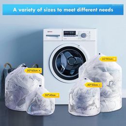 Laundry Bags Bag Set Of 4 Net Washing Machine With Cord Stopper Reusable Large Mesh For