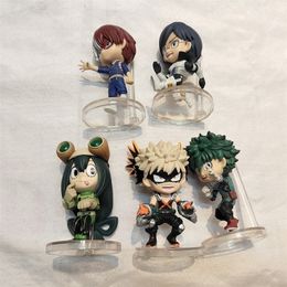 Anime My Hero Academia Figurine Todoroki Shouto Midoriya Izuku Bakugou Katsuki Asui Tsuyu Action Figure Model Toys Figures 220520