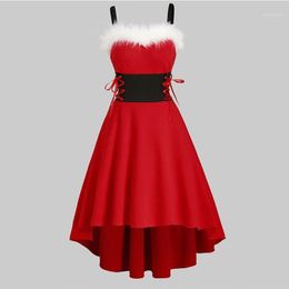 Casual Dresses Christmas Dress Women 2022 Party Night Year For Off Shoulder Midi Parti Plus Size Kerst Festival Costume