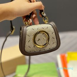 Handbags Purses Cross Body Bag Women Metal Buckle Genuine Leather Canvas Coin Purse Hardware Interlocking Letter Hasp Pendant Shoulder Crossbody Bags