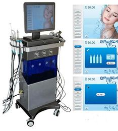 FDA 11 IN 1 H2O facial Machine Aqua face Clean Microdermabrasion Oxygen Facial equipment Crystal Diamond Water Peeling