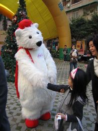 Mascot doll costume Polar Bear Mascot Costume Adult Size Animal Theme Lovely Cartoon Appearance White Bear Mascotte Mascota Fancy Outfit Sui