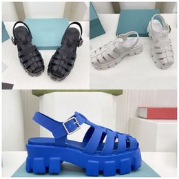 2022 Latest Designer Foam Rubber Sandals Women Slides Monolith soles 7colors Hollow Shoes Comfortable Cute Mary Jane granny shoes Size 35-41 with box NO348