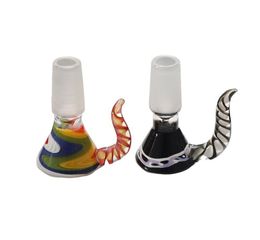 glass bowl 14mm Male Handle Beautiful Slide bowls smoking Accessories piece Good quality For Bong Water Pipe dab rigs