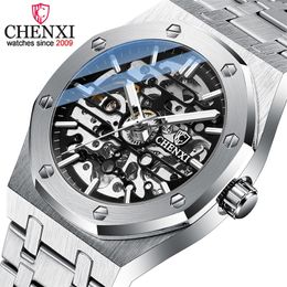 CHENXI Automatic Mens Watches Top Brand Mechanical Wrist Watch Waterproof Business Stainless Steel Sport Mens Watches 220622
