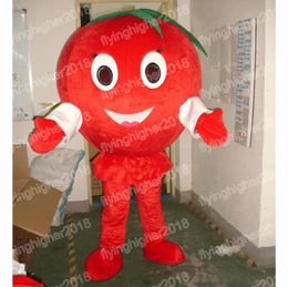 Hallowee red apple Mascot Costume Simulation Adult Size Cartoon Anime theme character Carnival Unisex Dress Christmas Fancy Performance Party Dress