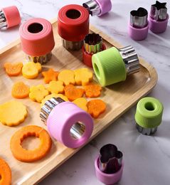 Vegetable Cutter Shapes Set Mini Pie Fruit Cookie Stamps Mould Cookie Cutter Decorative Food for Kids Baking and Kitchen Tools Accessories Crafts