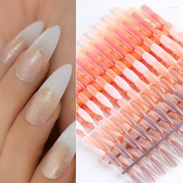 False Nails 216Tips/Box Acrylic Nail Tips Extension Artificial Fingernail Coffin Oval Press On Fake Manicure Tool SATX216 Prud22