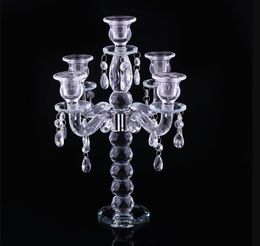 Five head crystal candlestick household Party decoration modern wedding crafts exquisite candlestick