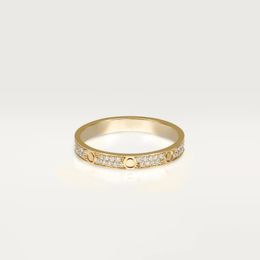 Rings Small Model Slim Love Wedding Band Ring for Women Men 316L Titanium Steel Full CZ Paved Designer Jewelry Aneis Anel Bague Femme Cl