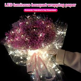 Gift Wrap Waterproof Flower Floral Bouquet Wrapping Paper Clear Cellophane Transparent Packaging DIY Florist SuppliesGift