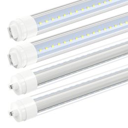 JESLED 360 Degree T8 T10 T12 LED Tube 8ft 52w R17D/HO Base led Outdoor Tubes for Double Sided Signs 6000K Cool White Clear Cover 20 Packs