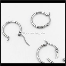 jewelry settings findings Canada - 50Pcslot Whole Jewelry Stainless Steel Findings Silver Color Earrings For Ear Diy Drop Earring Settings 9Ga7R Clasps Hooks Igd196H