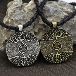 Chokers Vikings Amulet The Tree Of Life Nordic Talisman Pendant Necklace Chain NecklaceChokers Sidn22