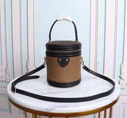 2022 CANNES Cosmetic Case Mini Round Bucket Bags Luxury handbags Fashionable Detachable Shoulder Bag Ladies Genuine Leather Handbag 09