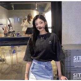 t shirts for women simple Canada - balencaigass men's t-shirts 2022 high version summer new B fashion star couple letter embroidery simple T-shirt for men and women 9SSS