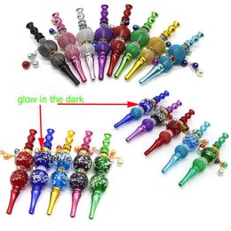 Beautiful Smoking Shisha Mouth Tip Colour Tennis and Glow in the dark luminous Hookah Mouthpiece Jewelled hookah tips Blunt holder