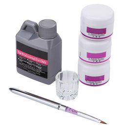acrylic powder monomer UK - Acrylic Liquid 120ml Monomer Color Acrylic Powder Gel for Nails Acryl Manicure Material Tools Set for Nails Brush Powdered Fluid216S