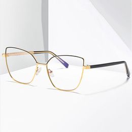 Fashion Sunglasses Frames Glasses For Female Full Rim Metal And CP Frame Eyewears Arrival Computer Optical Spectacles