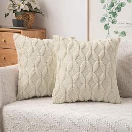 Cushion/Decorative Pillow Plush Cover Nordic Cushion For Sofa Living Room 45 Decorative Pillows Solid Color Home Decor PillowcaseCushion/Dec